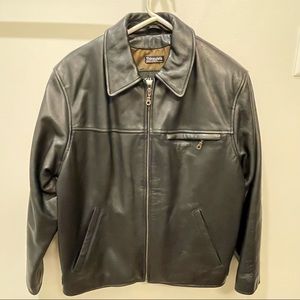 Vintage Wilsons Full Zip Lined Leather Motorcycle Jacket Mens Small Thinsulate